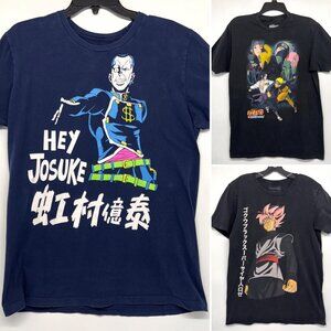 Anime T-shirt Lot of 3 Size L and Med Japanese Culture Animation TV Shows Movies